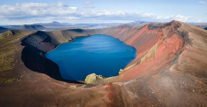 Volcanic explosion craters trail